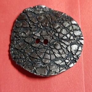 Handcrafted Steel Grey Button